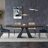 Landi Sintered Stone Extendable Dining Table - Maxi Home Furnishing